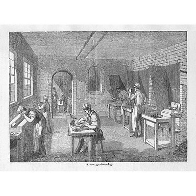 INDUSTRIE Drucker Schriftgründung - Antikdruck 1851