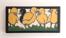DUCKLINGS or CHICKS * MOTAWI TILEWORKS 2023 * ARTS & CRAFTS DUCKS TILE