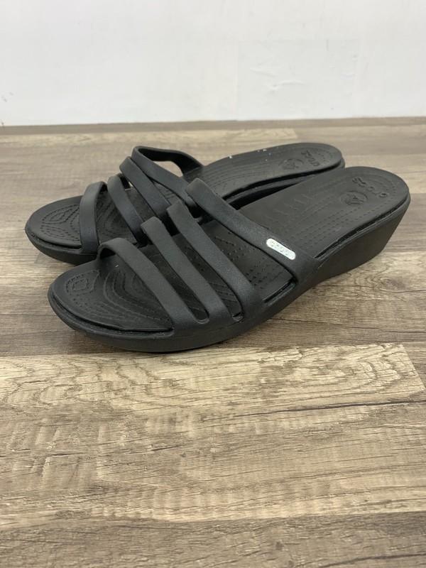 Crocs Rhonda Wedge Slide Sandals Women's size 10 (Fa-1089)