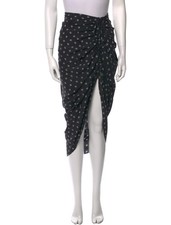 Veronica Beard Skirt Womens 100 Silk Black Silk Midi Length Skirt 0 XS