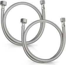 32" Faucet Supply Line,3/8" Comp X 1/2" FIP Kitchen Faucet Hose Connector for Re