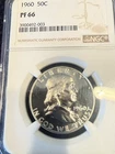 1960 50C Proof Silver Franklin Half Dollar NGC Graded PF 66