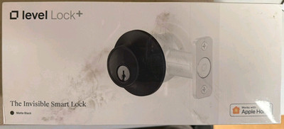 Level Lock+ Smart Lock matt schwarz für Haustür, Apple Home, Bluetooth, App