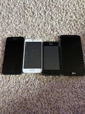 Lot of 4 Android Cell Phone Untested Bulk- PARTS ONLY READ Lg, Samsung