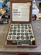 Kingsley Hot Stamp Foil Machine 18 Point Lydian Type Set Caps Upper Case 