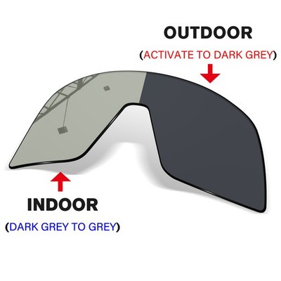 Transition Replacement Lenses for Oakley Sutro OO9406 Frame - Grey to Dark Grey