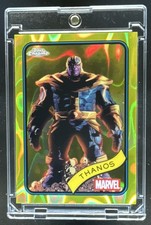 2025 Topps Chrome Marvel Thanos Yellow Lava Refractor #158