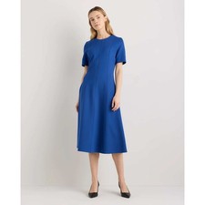 Quince Ponte short sleeve midi dress NWT ORCHID BLUE SIZE LARGE