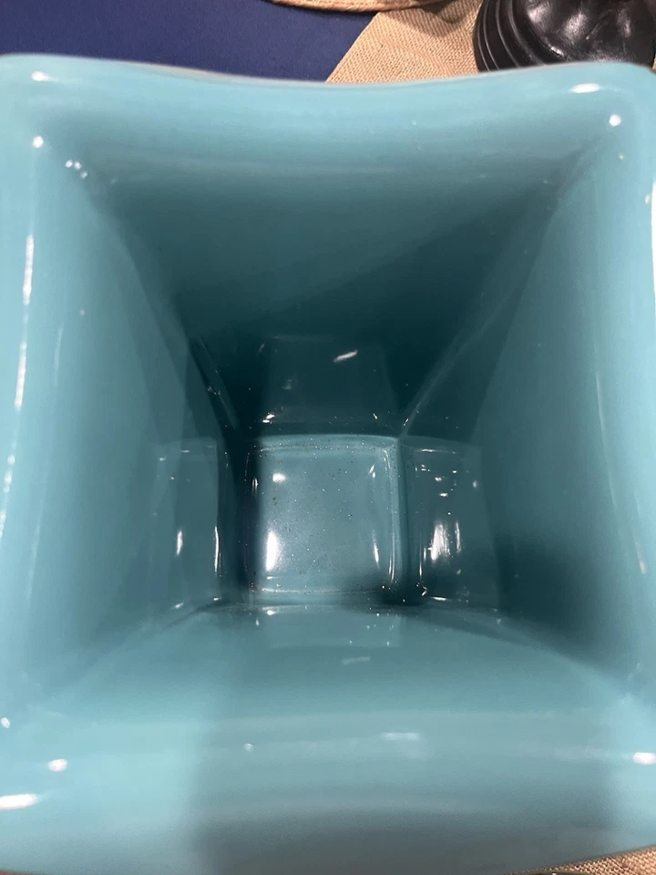 Jarrón de cerámica Southern Living At Home azul toscano agua turquesa 9" Foto 2 de 4