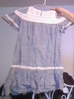 PRETTY DENIM/LACE COTTON RUFFLE OFF SHOULDER DRESS Cat & Jack M (7/8) GOOD COND — photo 4
