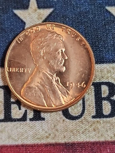 1946-P Red Gem BU Lincoln Wheat Cent