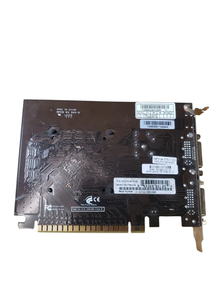 EVGA GeForce GT 610 2GB Single Fan GDDR3 02G-P3-3619-KB Video Graphics Card - Image 2 of 4