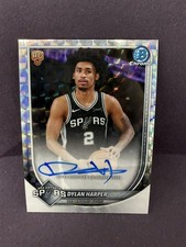 2025-26 Topps Chrome Dylan Harper Rookie Auto Spurs Chrome BCA-DH