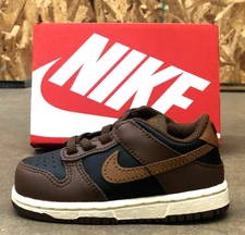 *NEW* TODDLER BABY NIKE DUNK LOW (TD) BLACK/CACAO WOW (FB9107 006) 👍