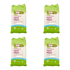 4 x Boogie Antibacterial Hand Wipes, Lot of 4, 20 wipes each, Alcohol Free