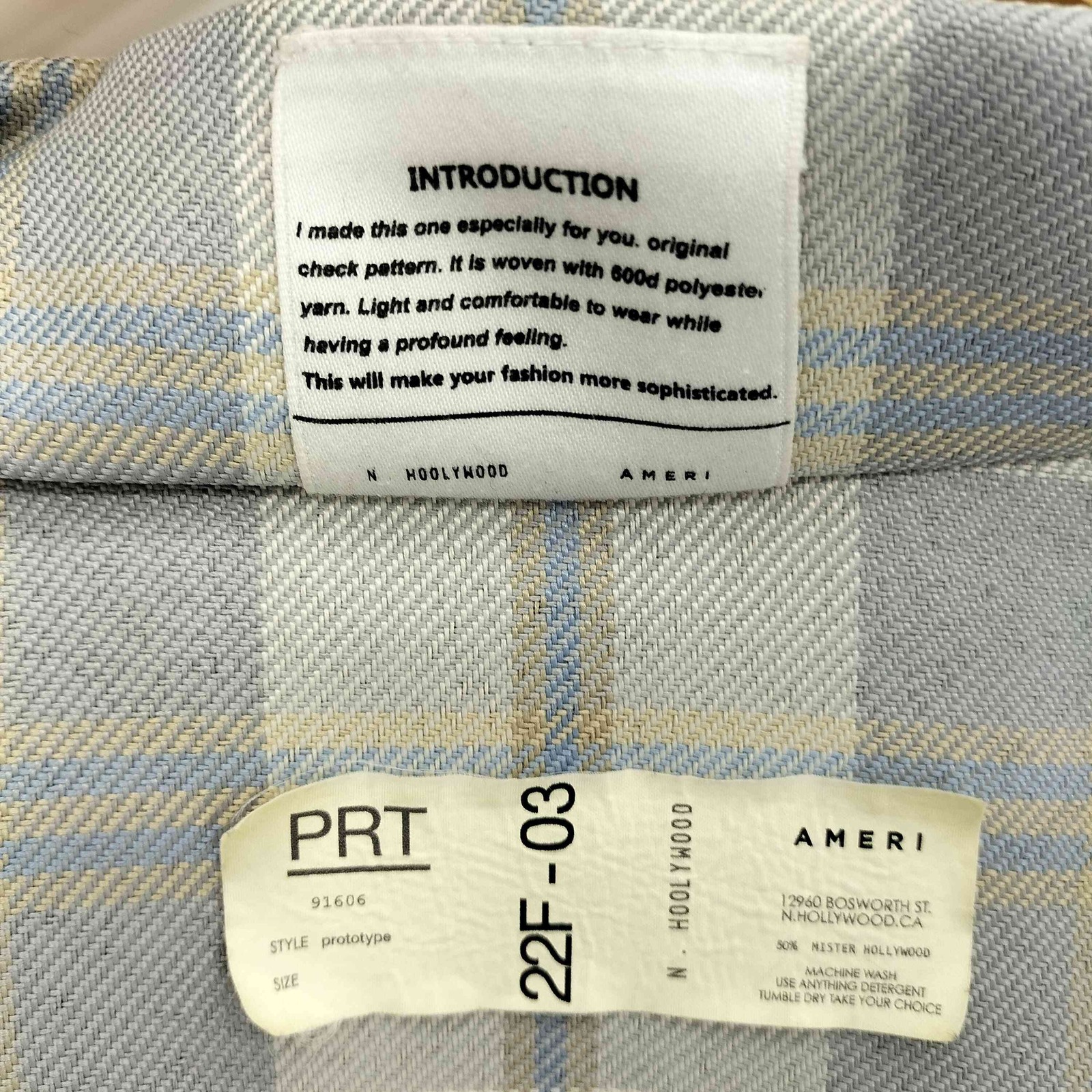 Used AMERI CHECK SHIRT Madras Check Single Breast… - image 6
