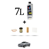 Hoffcar Servicekit 4 Filter Und 7L ÖL FüR Volvo C70 II 2.4 D5 132KW Ab 2006