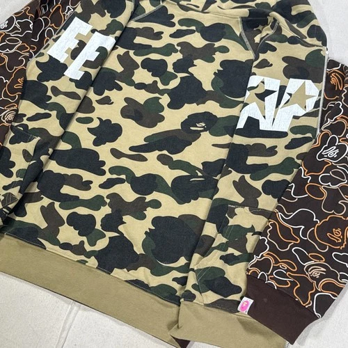 A Bathing Ape Reversible Jacket Mens Small Camo Hoodie Full Zip Pockets image 4