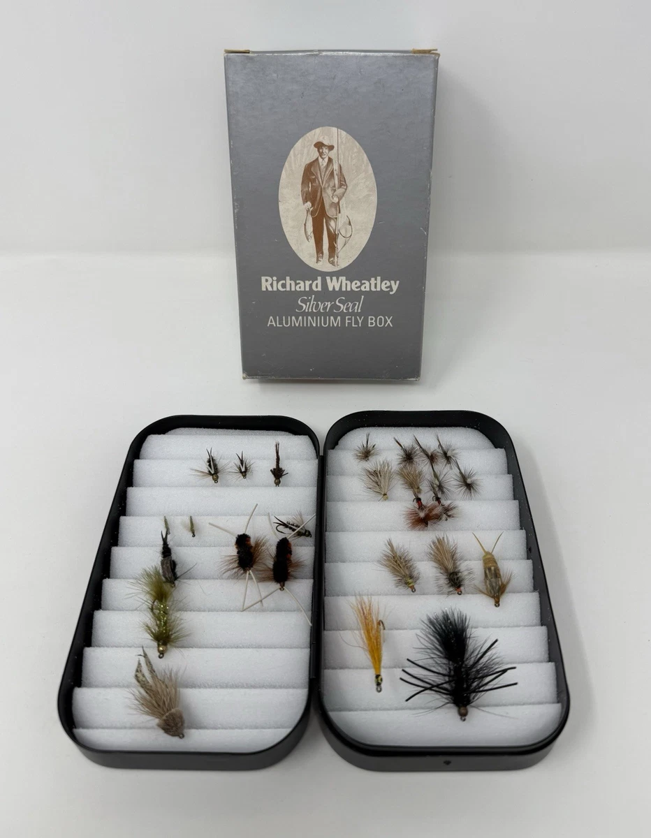 SELECTION OF RICHARD WHEATLEY ASSORTED FLY BOXES C/W A SELECTION OF FLIES – Vintage Fishing Tackle