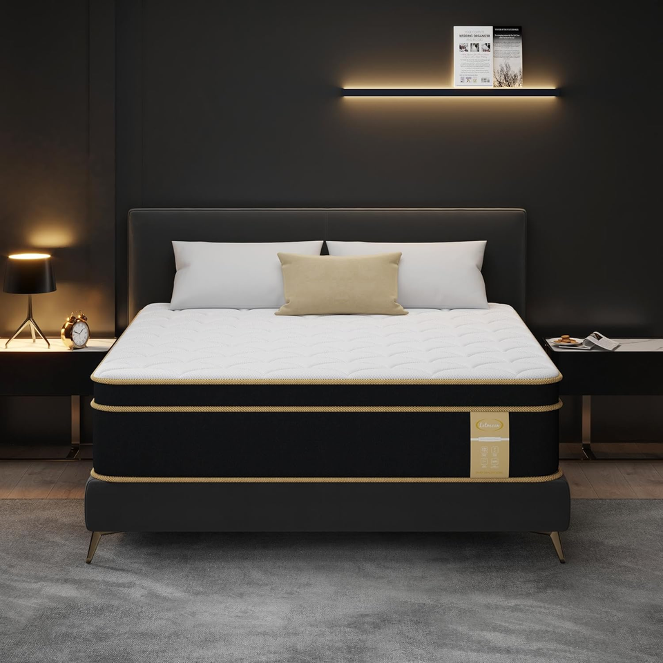 Queen Size Foam and Spring Hybrid Mattresses, 12 Inch Medium Firm