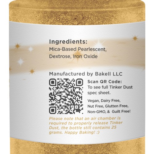 Bright Gold Tinker Dust Edible Glitter Spray Pump - 第 3/5 張圖片