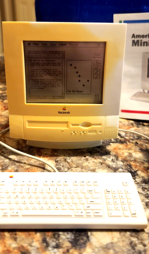American Girl Apple Macintosh Computer Keyboard Mouse WORKS + Office Chair - Picture 2 of 5