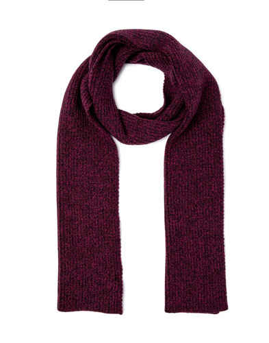 knit winter scarf Color red Wine Combo warm soft 8” x 65” Free Shipping