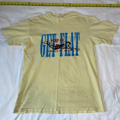 Flat Out Cafe Boston Graphic Shirt Size Large Get Flat Pump Up Vintage