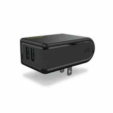 PureGear Universal 24W/4.8A Dual USB Port Wall Charging Adapter - Black