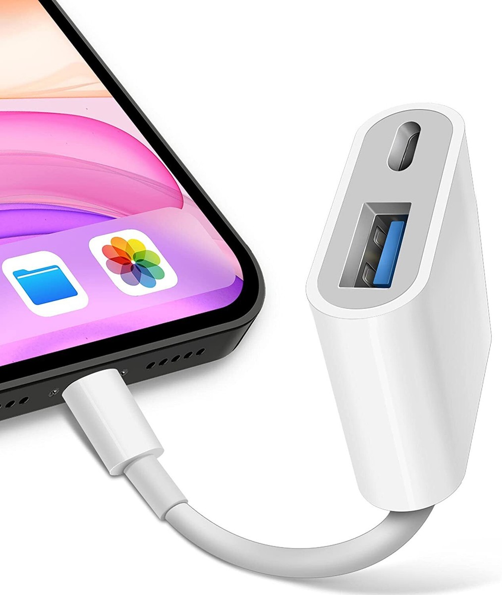 8-PIN to USB OTG Connector Camera Adapter Cable For iPhone 11 Xs