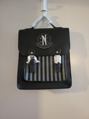 Official Wednesday Addams Nevermore Academy Mini Backpack 