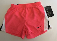 NWT Nike Girls Youth Dri-FIT Shorts Sz 6X Racer Pink/Black 32D186 20, B80