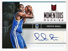 2012-13 Momentum Festus Ezeli Momentous Rookies Red Auto Rc #29 (08/10)