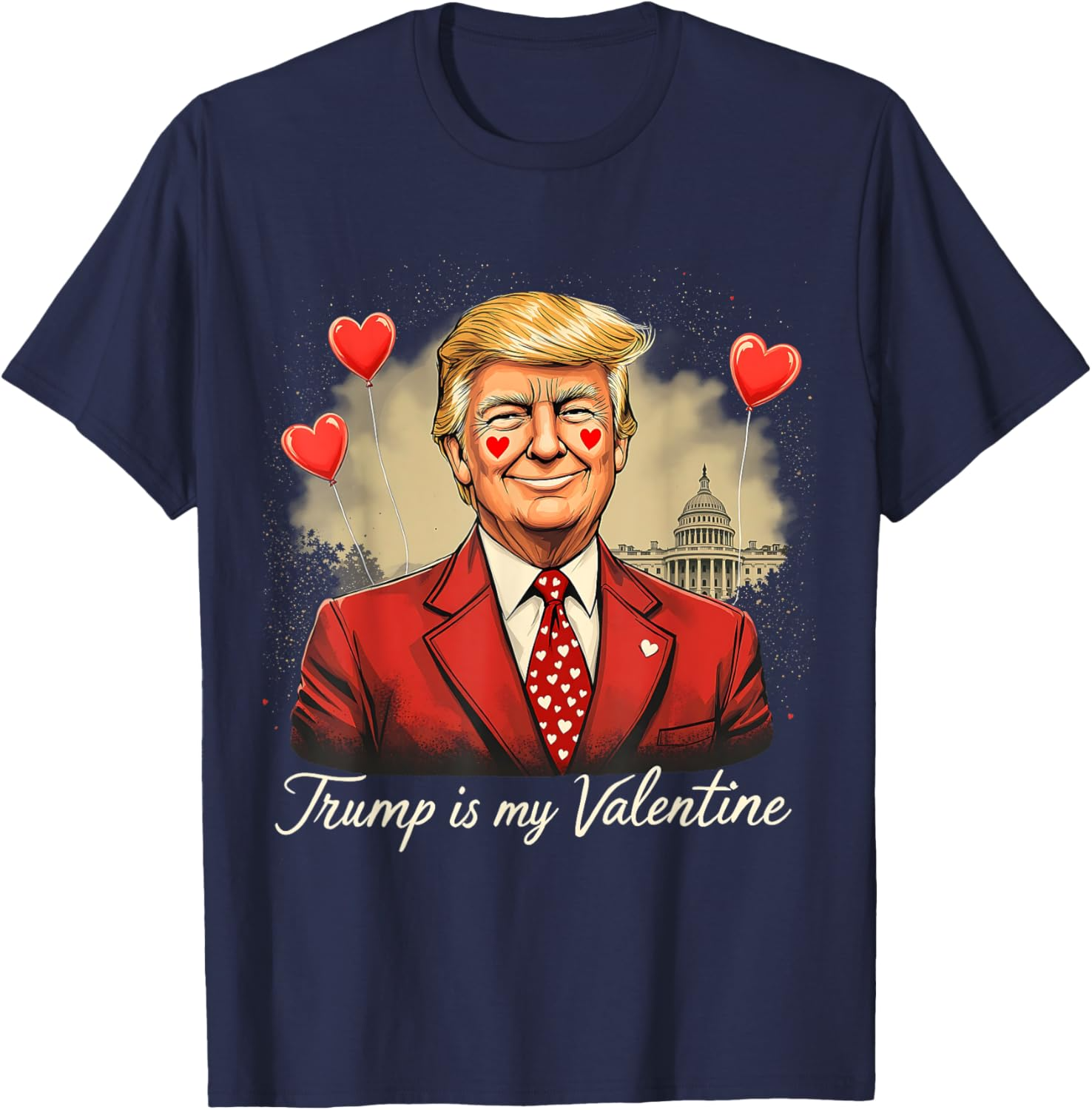 Trump Is My Valentine Trump Valentine's Day 2025 Heart Sweatshirt T-shirt