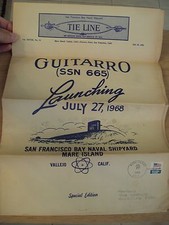 1968 Vietnam War/MARE ISLAND Special Ed "TIE LINE"~Guitarro SUBMARINE Launching~