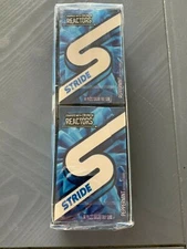 10 PACKS STRIDE PEPPERMINT CRUNCH REACTORS GUM DISCONTINUED COLLECTORS - BB 7/19