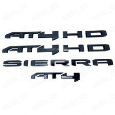 4pcs Gloss Black At4 Hd Emblems Sierra Letters Kit Fit Gmc Sierra 2500 Hd 3500hd 4pcs Gloss Black At4 Hd Emblems Sierra Letters Kit Fit Gmc Sierra 2500 Hd 3500hd