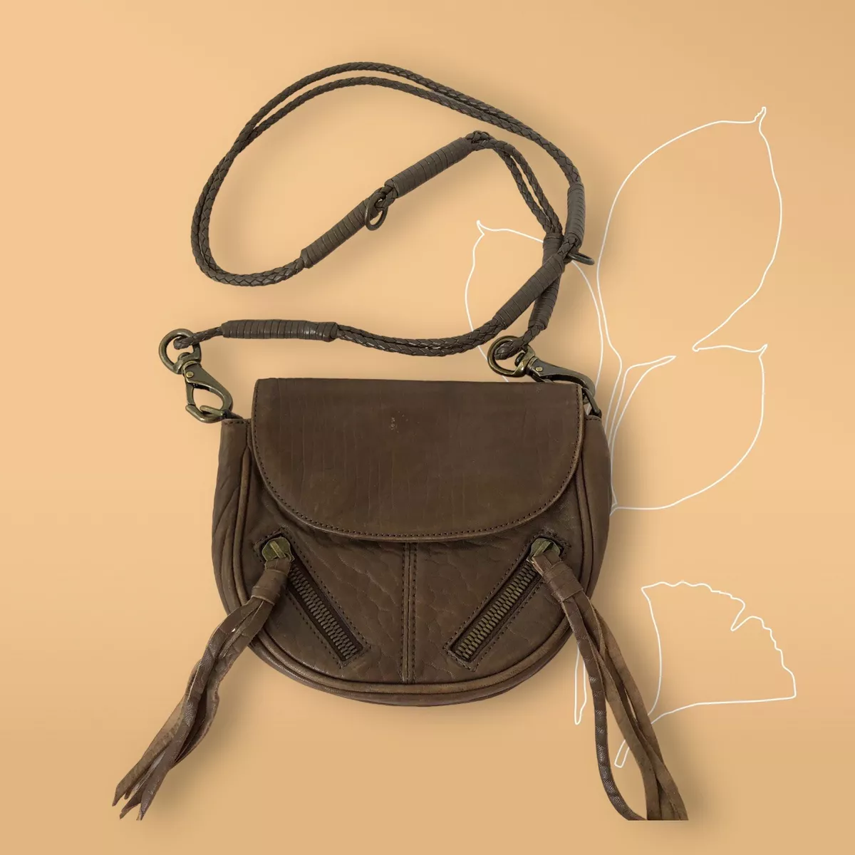Boldrini Italian Leather Saddle Satchel Shoulder Bag