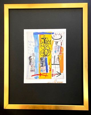 JEAN MICHEL BASQUIAT + SIGNED '' GRAFFITI '' PRINT FRAMED + BUY IT NOW!!
