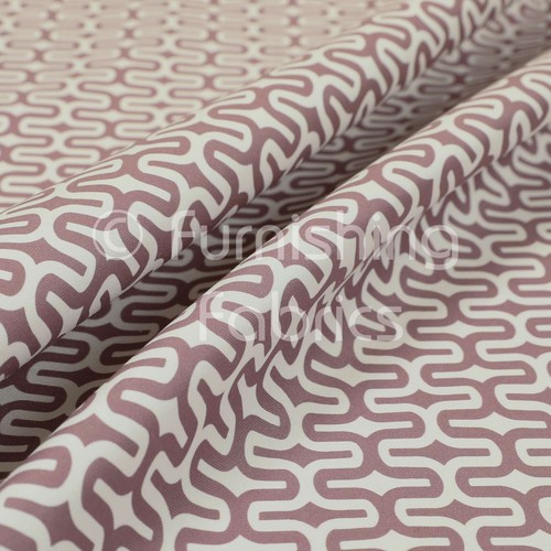 Repeated Medallion Geometric Pattern Purple Velour Faux Velvet Upholstery Fabric - Picture 3 of 5