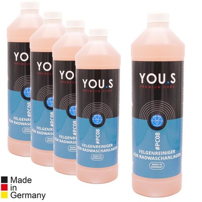 YOU.S Premium Care Rim Cleaner Concentrate Wheel Washer Hand Wash 5x 1Liter