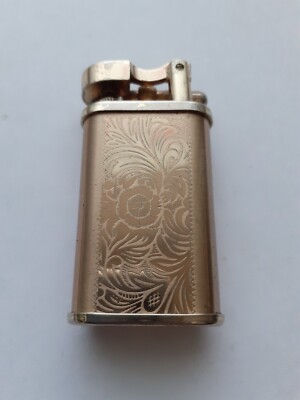 Briquet Vintage Argenté Métal – Gravure Florale – Rechargeable – Neuf