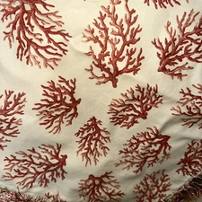 3 Cotton  Designer Kravet  Pillow Cover Sham Fringe  Custom Nautical  15 X 15