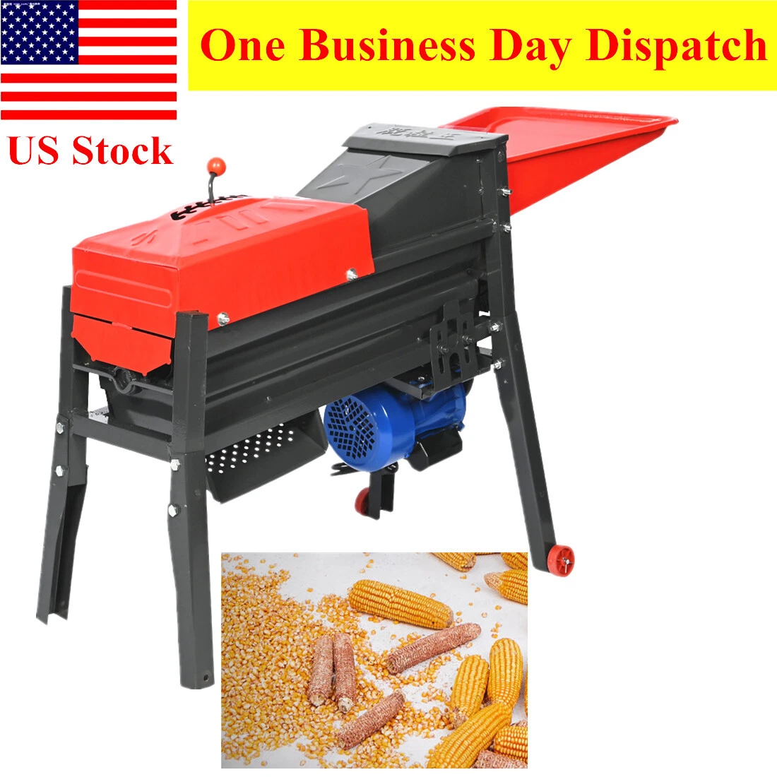 Electric Corn Sheller High Efficiency Thresher Threshing Stripping Machine 110V