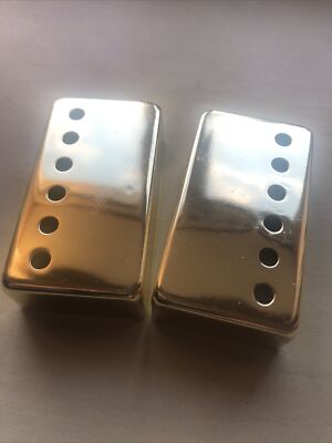 2x Epiphone LP, SG Bridge/Neck Position Gold Metal Humbucker Covers 52mm (2nds)!