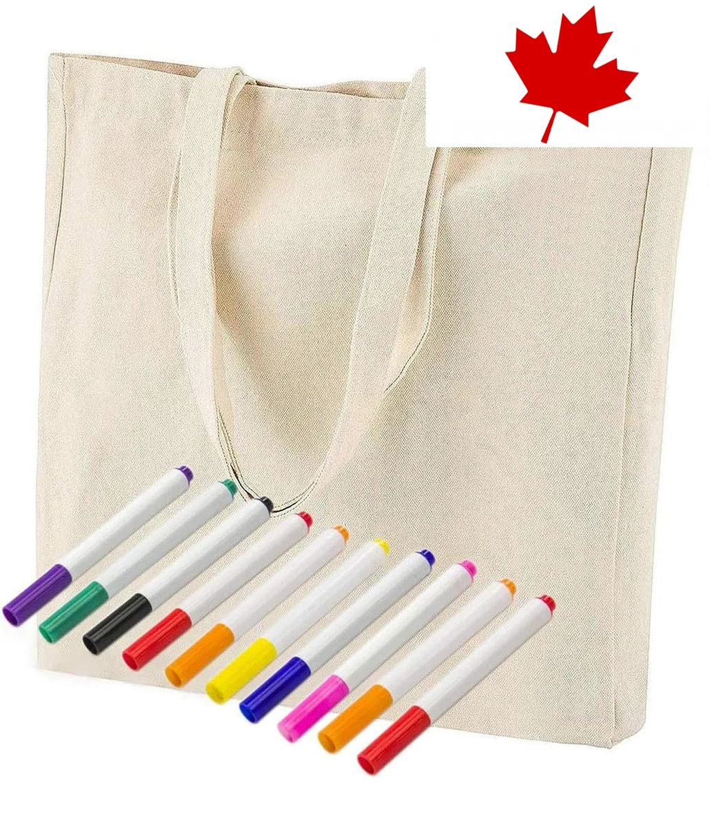 Gusseted canvas deals tote bag