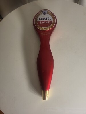 Amstel Light Ruby Red Tall NIB 11.5'' Draft Beer Tap Handle Shifter 
