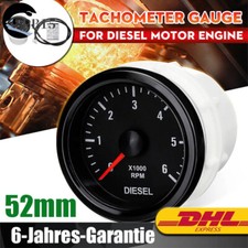Drehzahlmesser 0-6000 RPM 12V 52mm 0-6000 RPM LED Tachometer für Dieselfahrzeuge