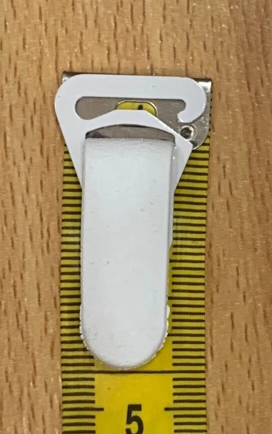 6 шт. белых металлических подвязочных зажимов застежка для белья с соединителем подвески 12 мм - Изображение 2 из 4