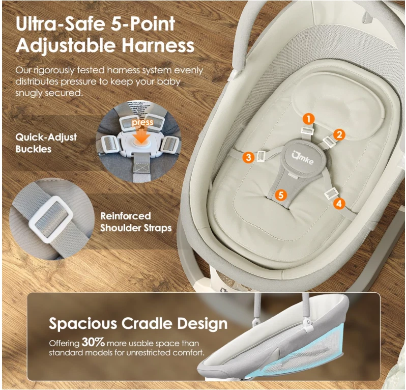 Baby Swing for Infant, Large Electric Toddler Swing, Baby Rocker for Newborn Boy
Opens in a new wind